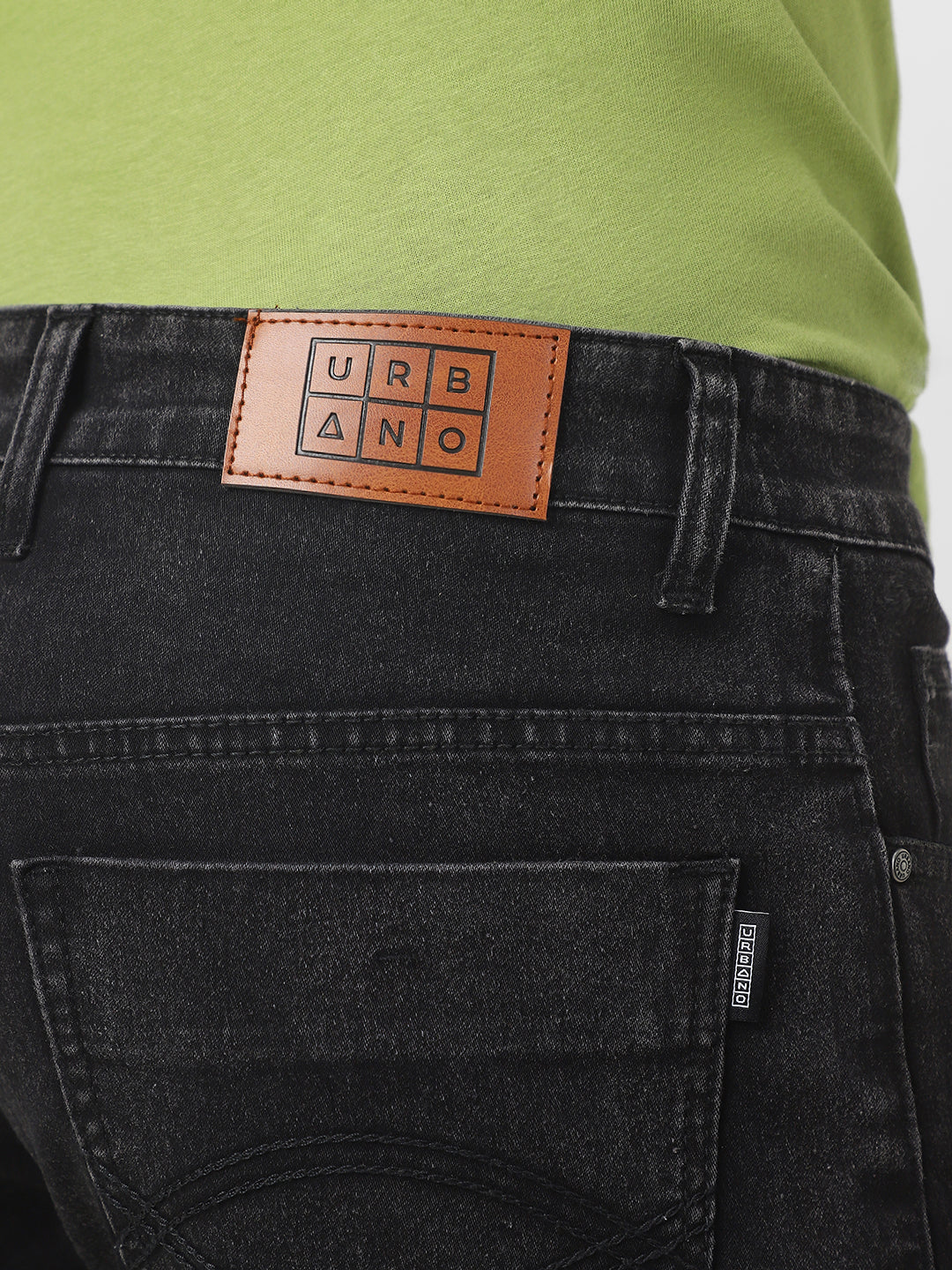 Men's Black Washed Bootcut Jeans Stretchable