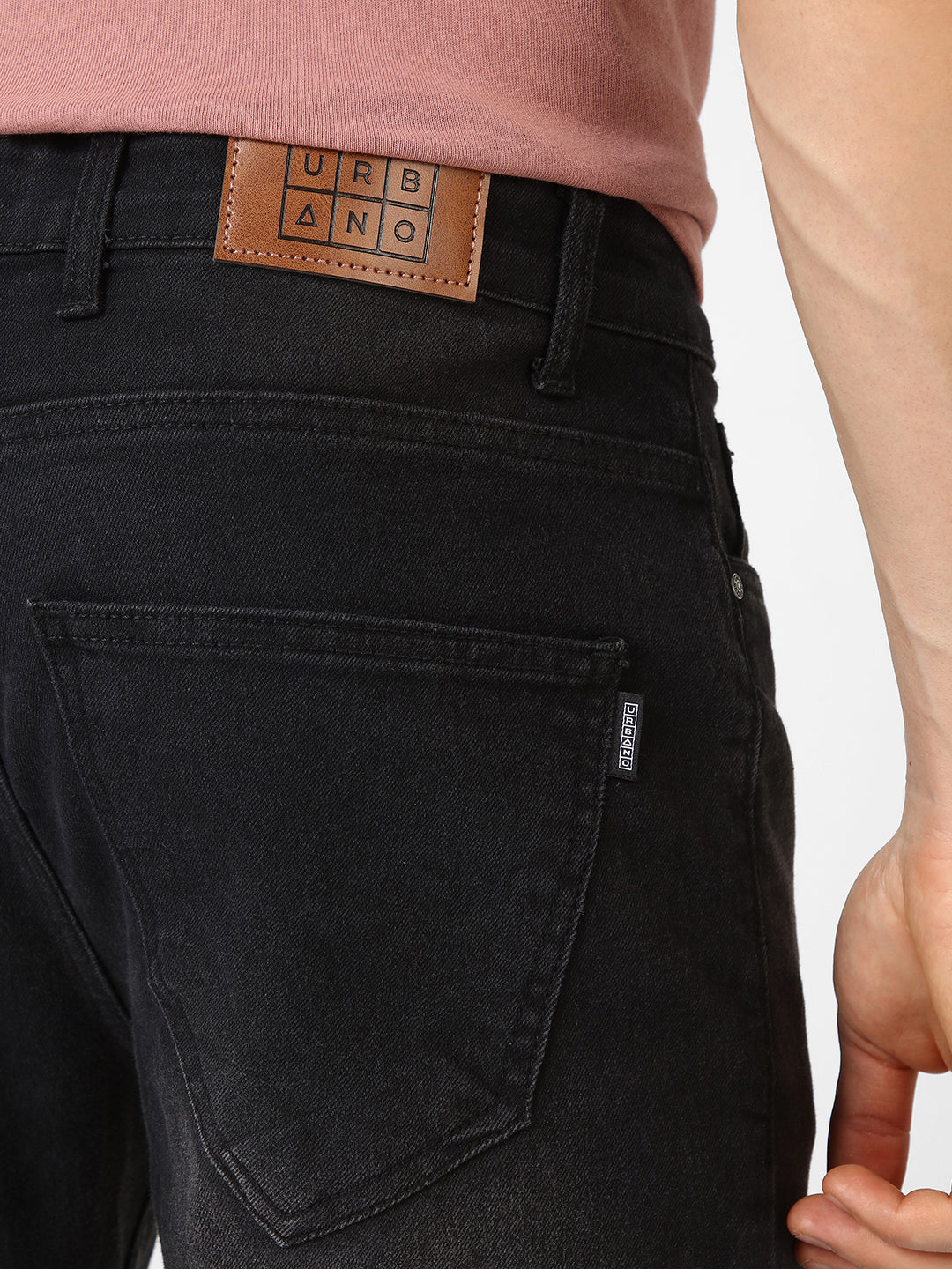 Men's Black Slim Fit Washed Jeans Stretchable